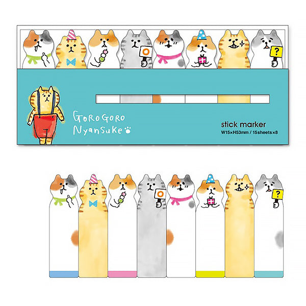 Marque Page Sticker - Chat Gorogoro | Moshi Moshi Papeterie Japonaise