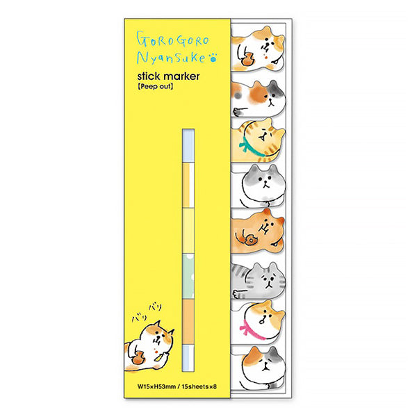 Marque Page Sticker - Chat Gorogoro, Relax | Moshi Moshi Paris Japan