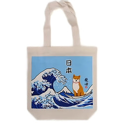 Tote Bag Shiba Inu - Vague | Moshi Moshi Paris Japan