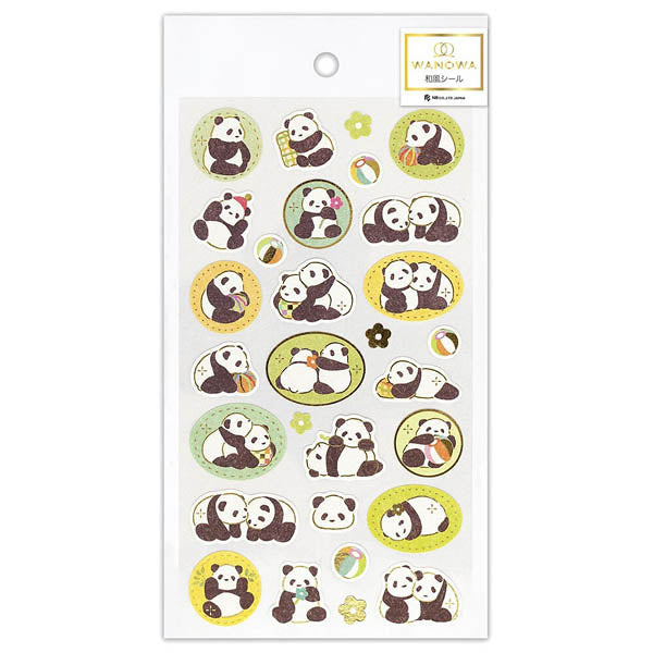 Stickers Seal Panda - Feuille D'Or | Moshi Moshi Papeterie Japonaise