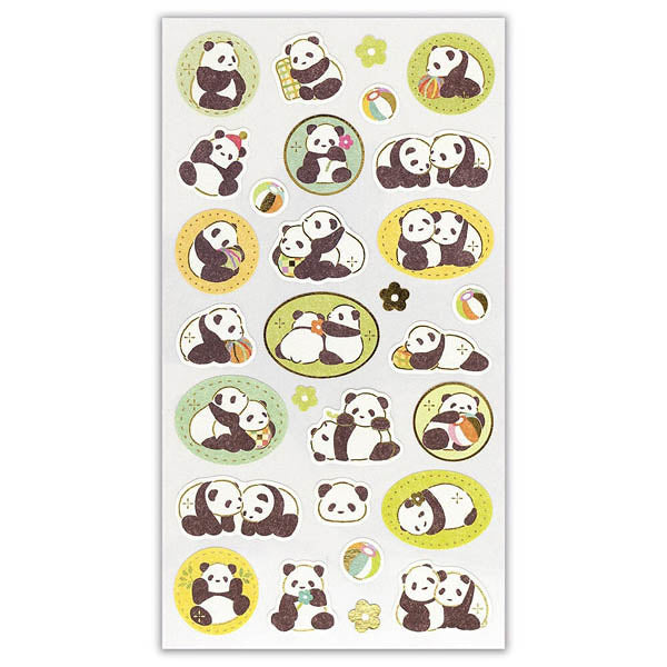 Stickers Seal Panda - Feuille D'Or | Moshi Moshi Papeterie Japonaise