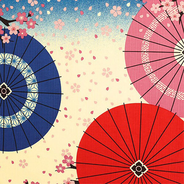 Furoshiki Cherry Dancing & Umbrella - Emballage Cadeaux | Moshi Moshi