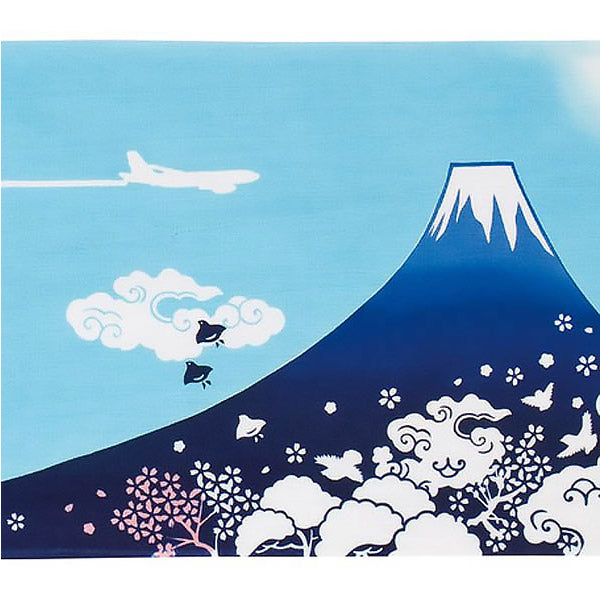 Tenugui Mont Fuji - Soleil Rouge | Moshi Moshi Paris Japon