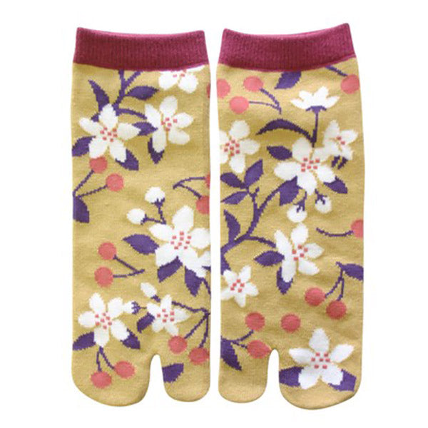 Chaussette Japonaise Tabi - Cherry | Moshi Moshi Paris 