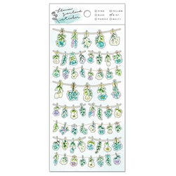 Stickers Flower Land - Green | Moshi Moshi Papeterie Japonaise Kawaii