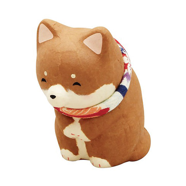 Figurine Shiba Inu Salutation - Papier Mâché | Moshi Moshi Paris Japan