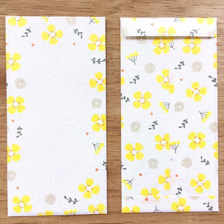 Papier Lettre Enveloppe Washi Japonais - Capucine | Moshi Moshi Paris